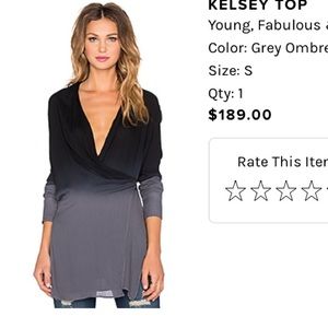 Young, fabulous & broke ombré top